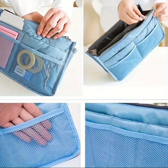 Bag Organizer Insert, Travel Storage, Makeup Multi Pocket Multifunction 🆕 - Picture 8 of 14